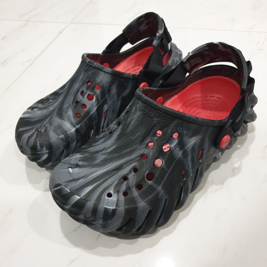CROCS Echo Marbled Clog Black Flame Shoes