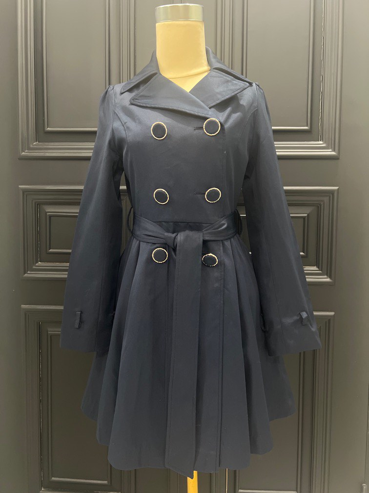 Daily Burlone Navy Coat, Megar, size M, LD 88; P 84, PL, Fesyen