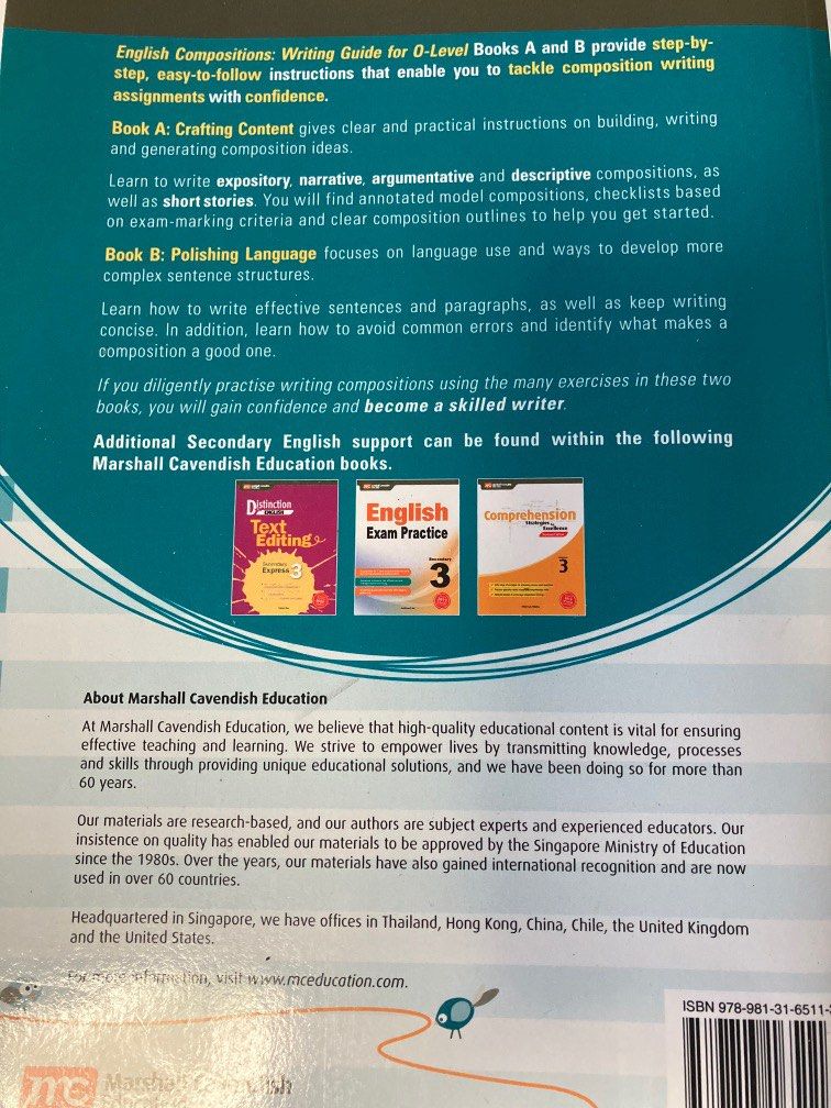 English Compositions Writing Guide for O-level Book A (Crafting content ...