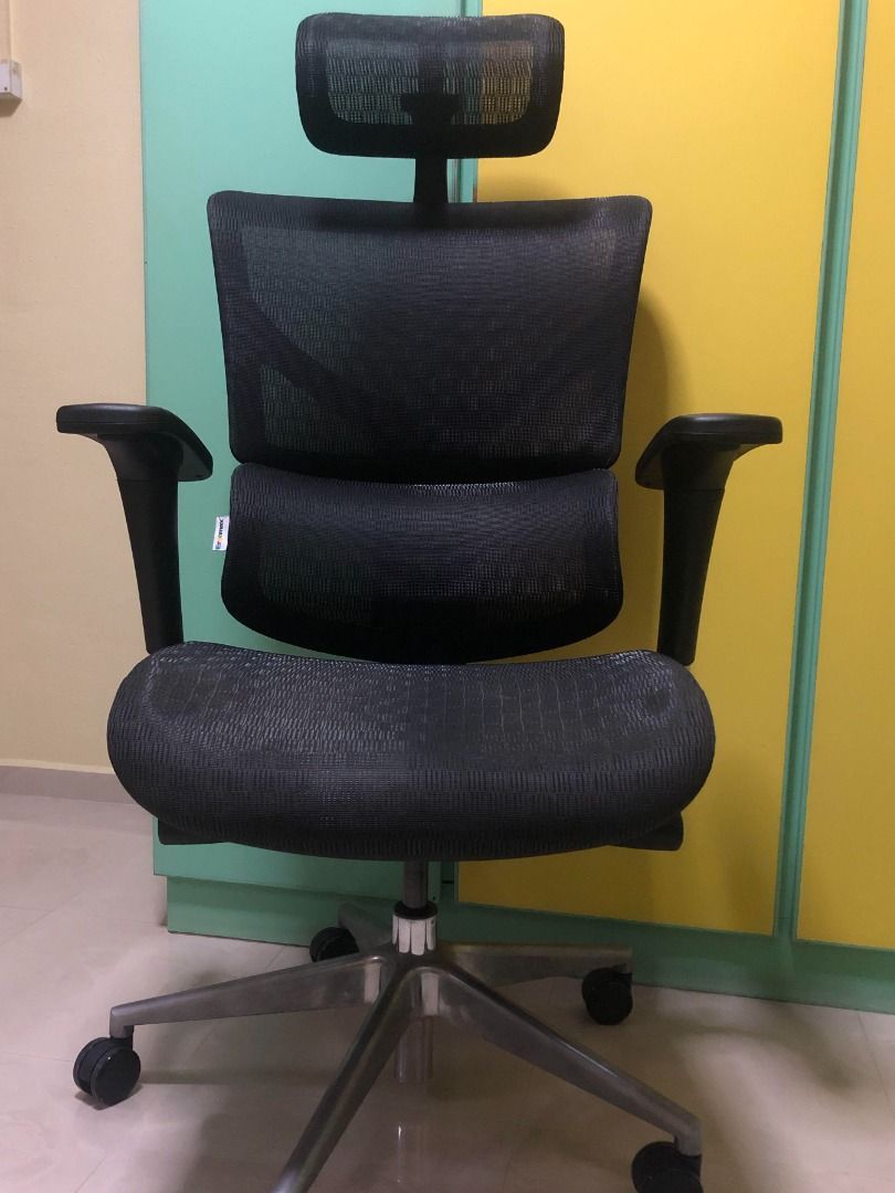 Ergomax Commander Ergonomic Chair with Lumbar Support, Headrest, and 4D