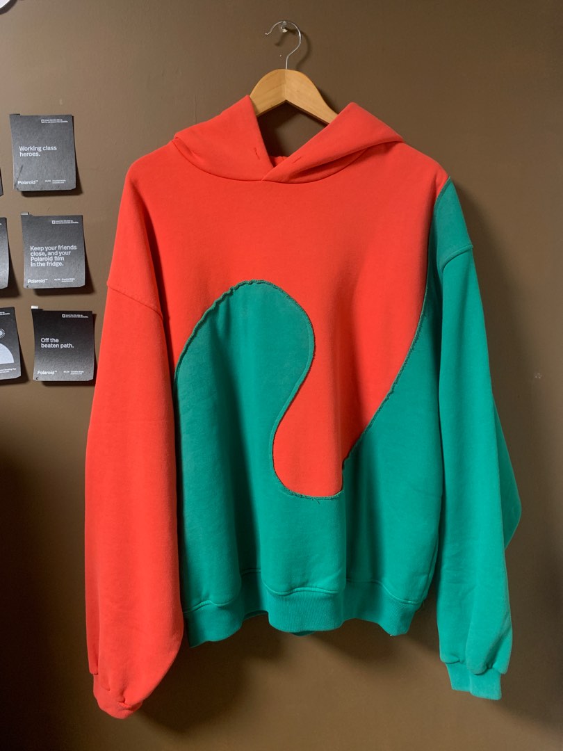 Red and green top hoodie
