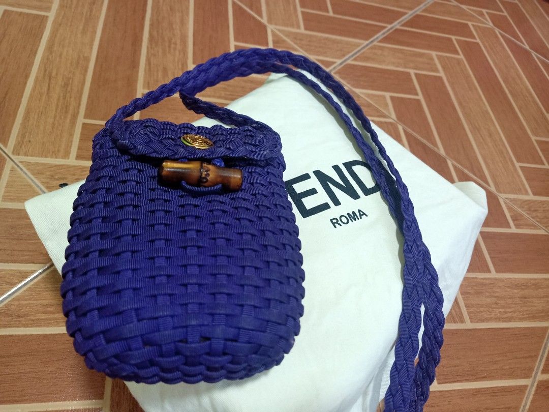 FENDI FF Zucchino Lilac Lavender Baguette Bag - Final Call