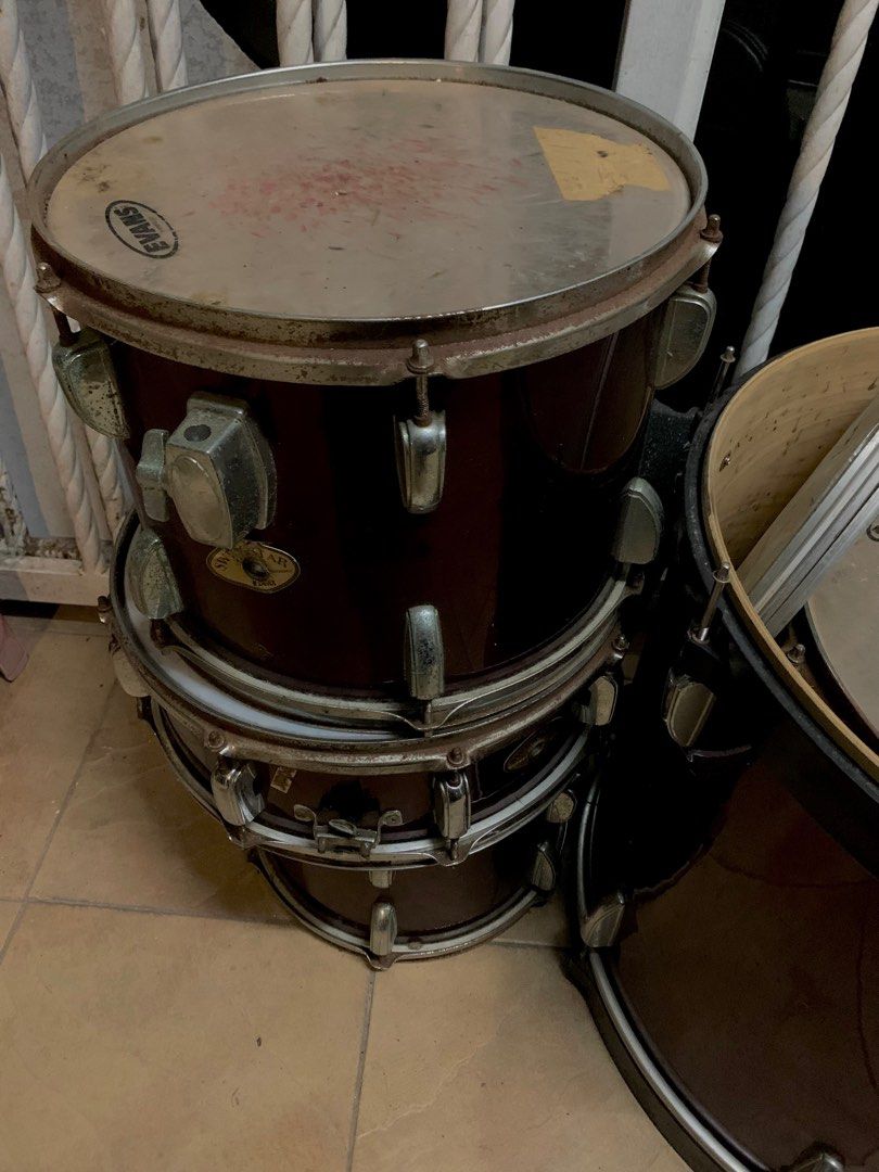 Floor Toms, Snare Drum, Bass Drum, Skins & Chair, Hobbies & Toys, Music