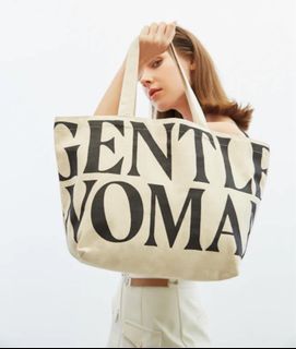Gentle woman Tote Bag Canvass with paper bag