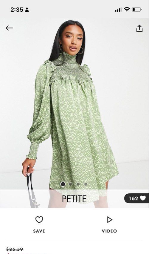 Glamorous smock dress satin feel Women s Fashion Dresses Sets