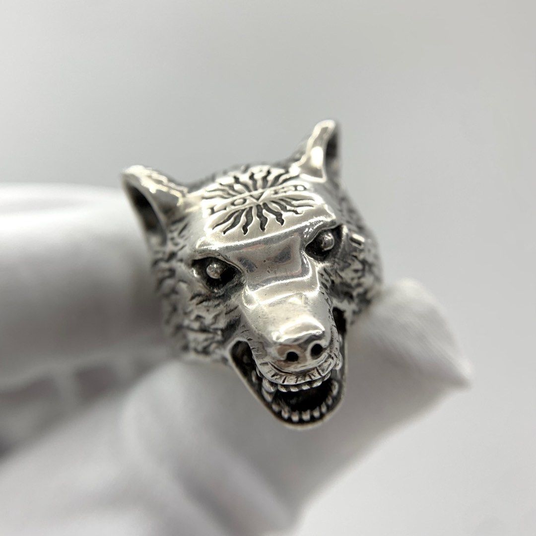 Gucci anger hot sale forest wolf ring