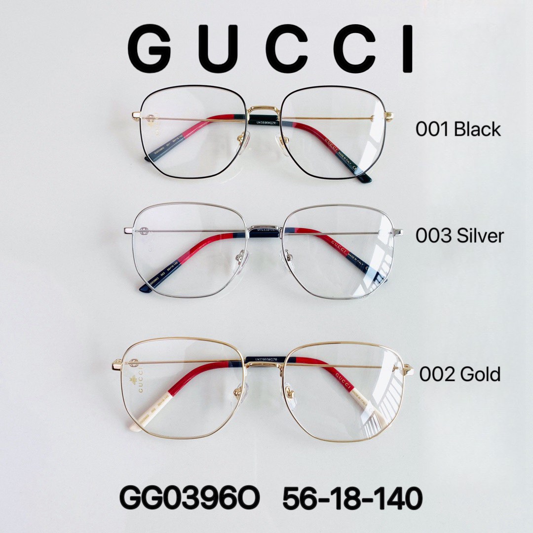 Ready Stock Gucci GG0396O Optical Frame 56 18 140