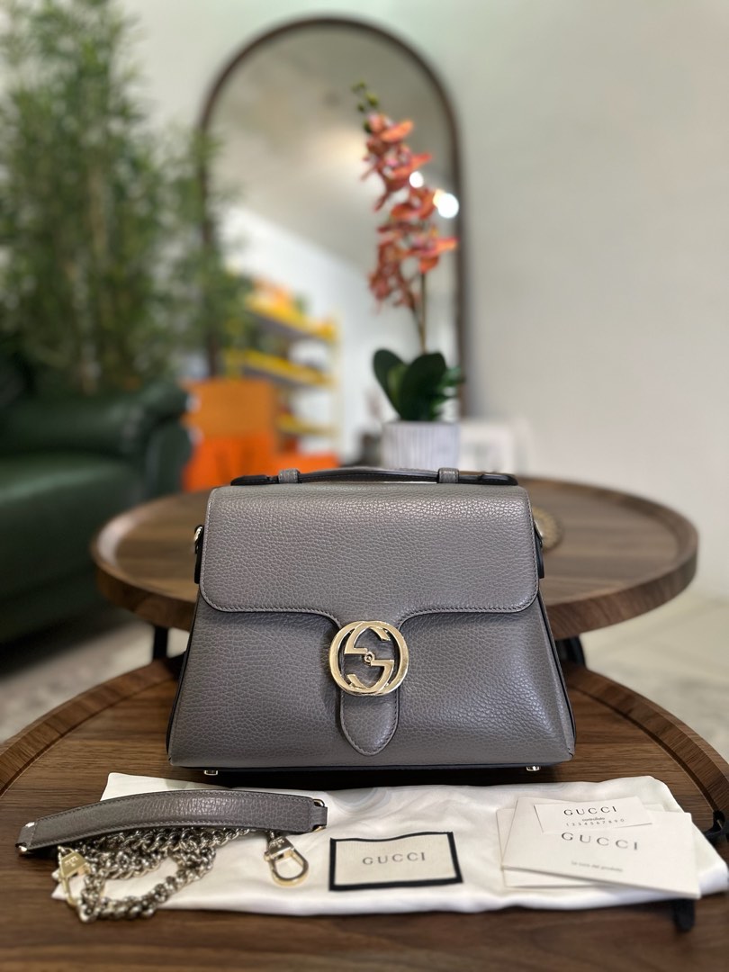 Gucci interlocking top cheap handle bag