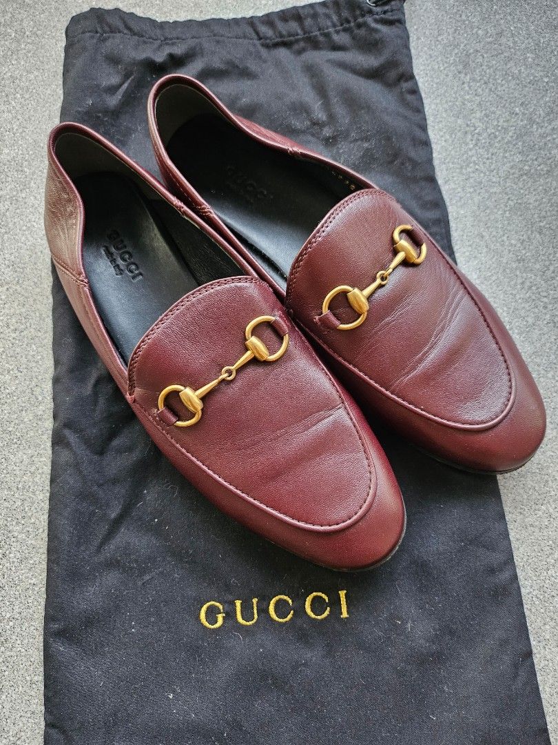 Gucci burgundy loafers on sale