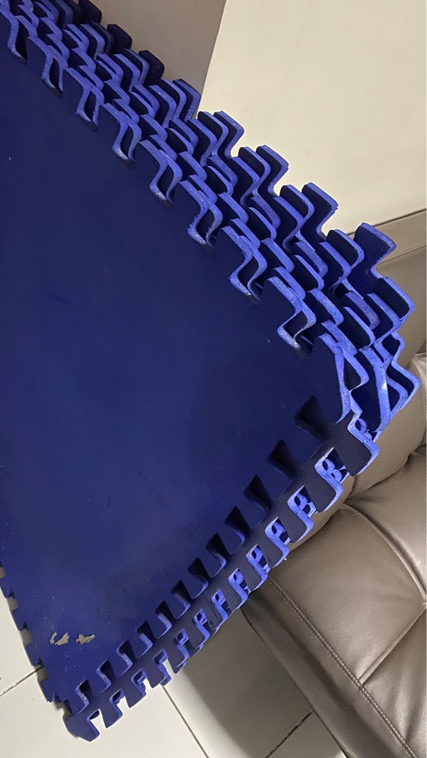 Gym Rubber Puzzle Interlocking Exercise Mat 9pcs TAKE ALL, Sports