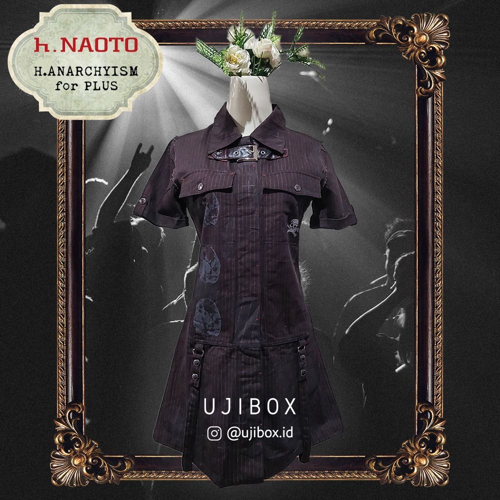 H Naoto H Anarchy Vintage Military Dress Japan Punk Y2K