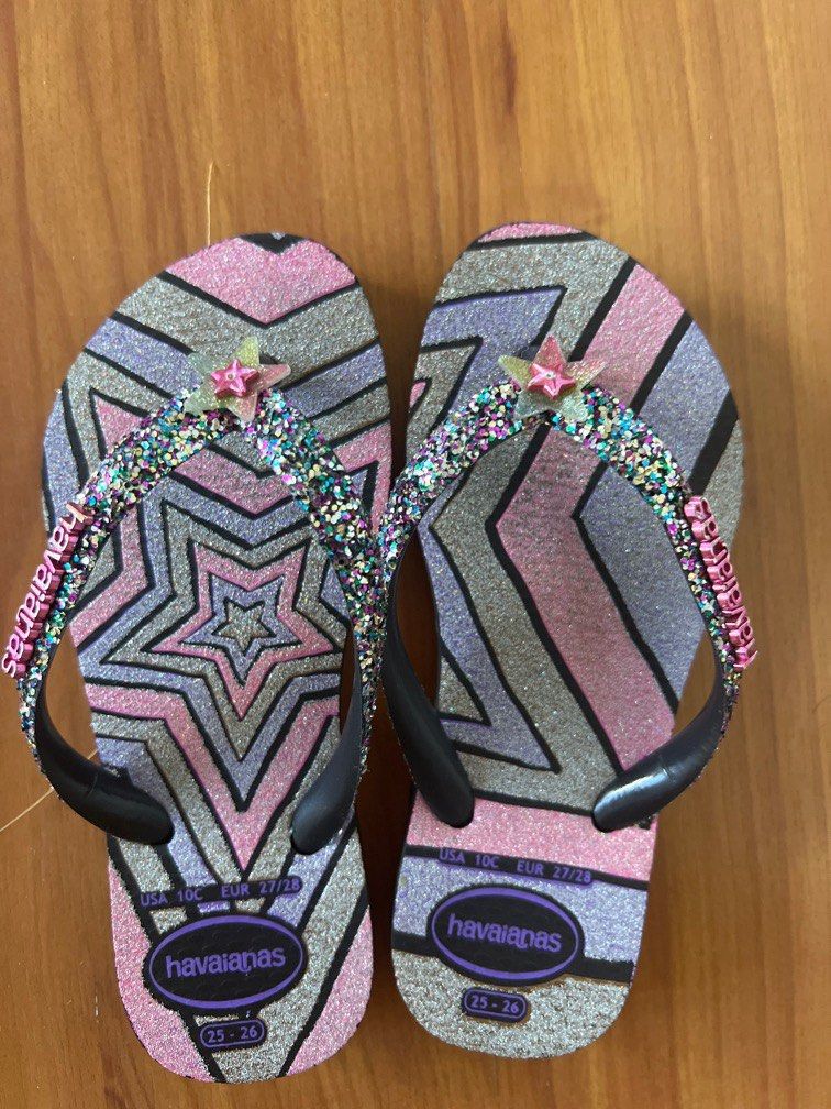 Havaianas Limited Edition Glitter Sparkle Size 25 26