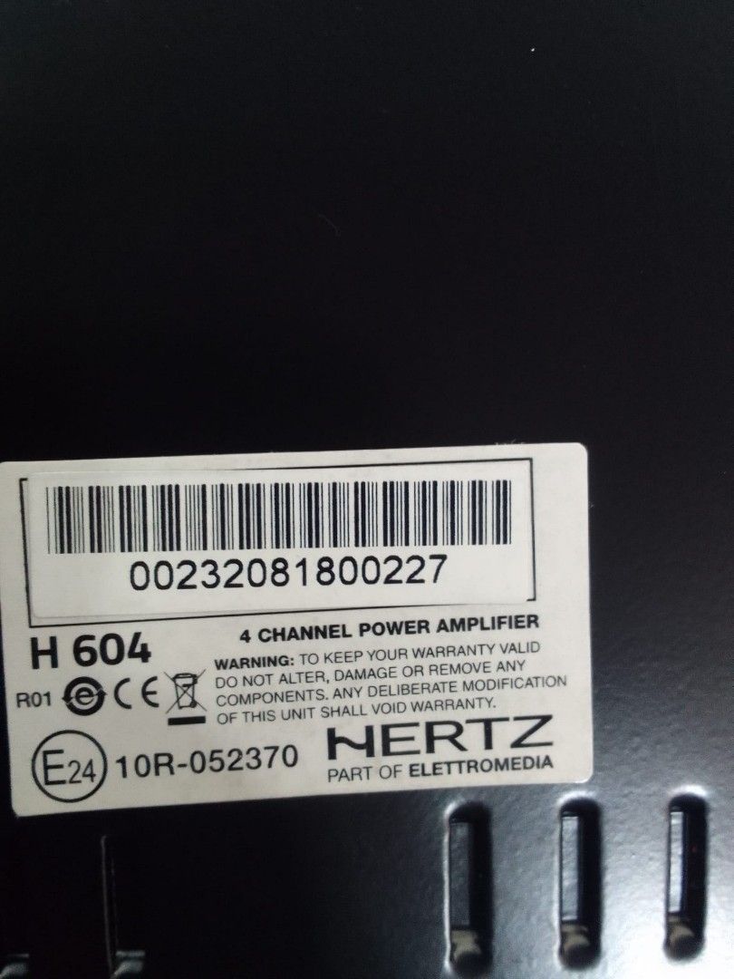 H 604 Hertz H Power H604 Class AB 4Channel Amplifier, Car Accessories ...