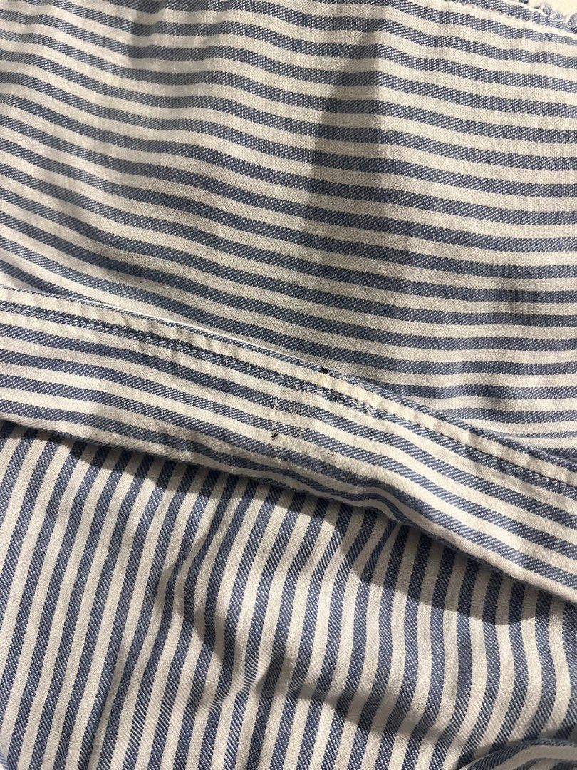 Hollister Striped Button Half Down Shirt, Women's Fashion, Tops, Shirts on  Carousell