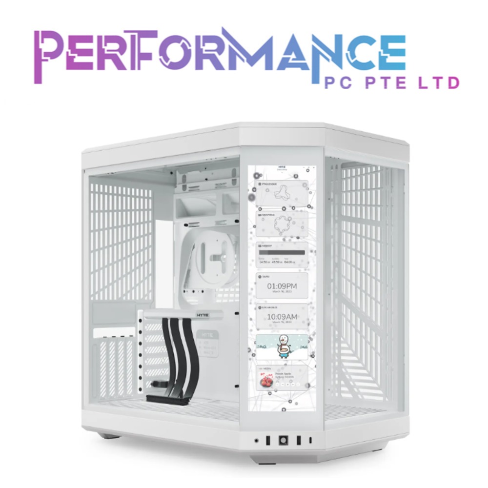 HYTE Y70 Touch - Snow White/Black Dual Chamber Mid-Tower ATX Case (3 ...