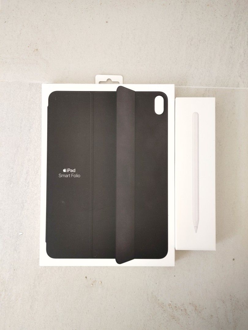 iPad air 5 Smart folio apple pencil 2 box 吉盒black 黑色, 手提電話