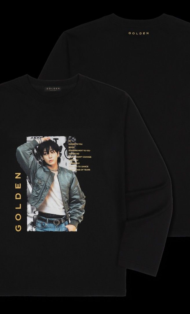 新品未使用JUNGKOOK GOLDEN ロングTシャツ 心地よ Lラスト1点