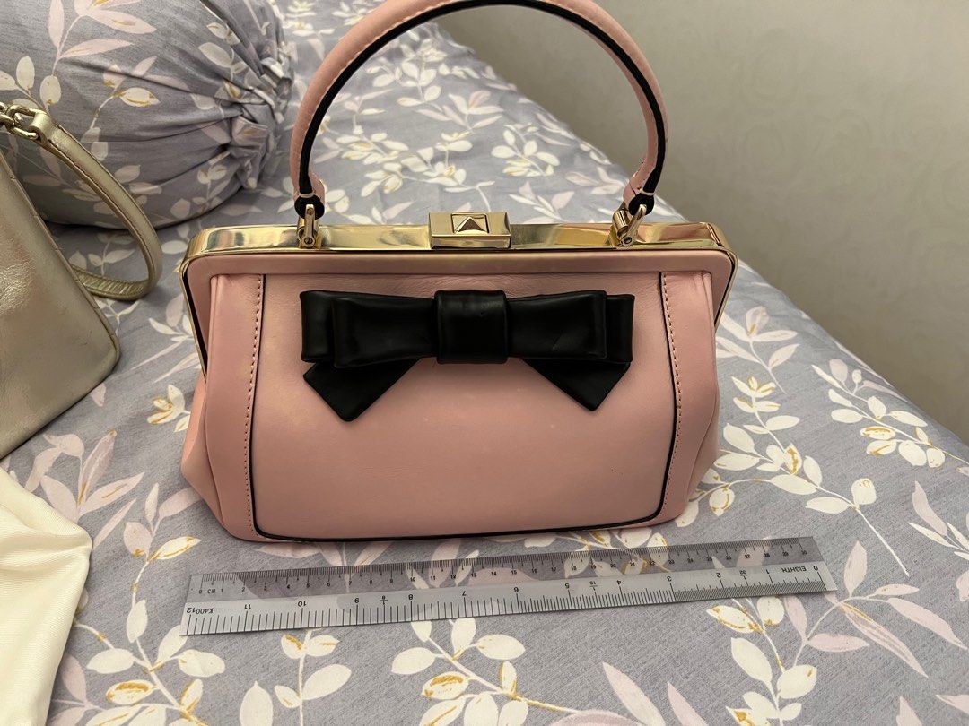 Kate spade sweet pink black bow bag