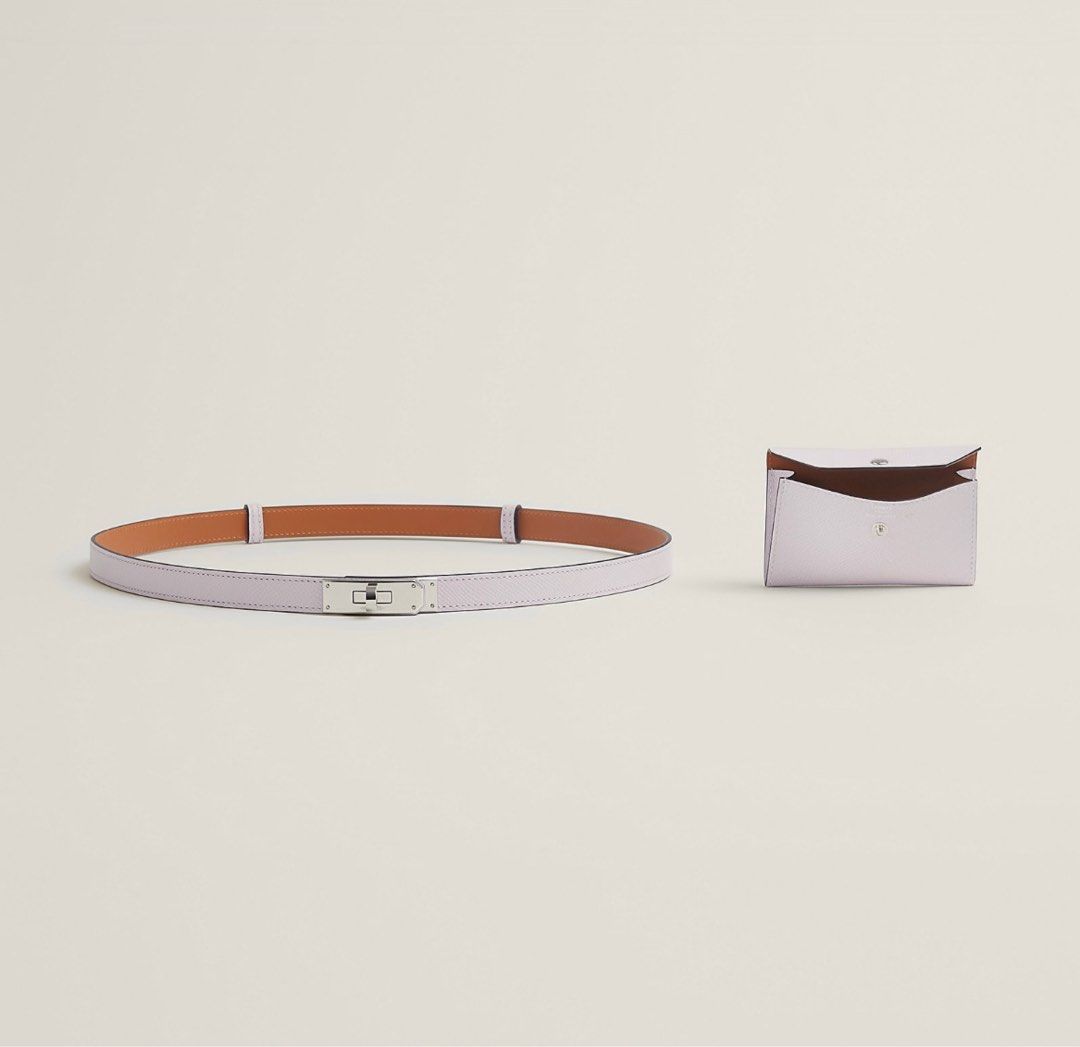 HM KELLY WHITE POCKET 18MM BELT LEATHER SILVER HARDWARE main image 0