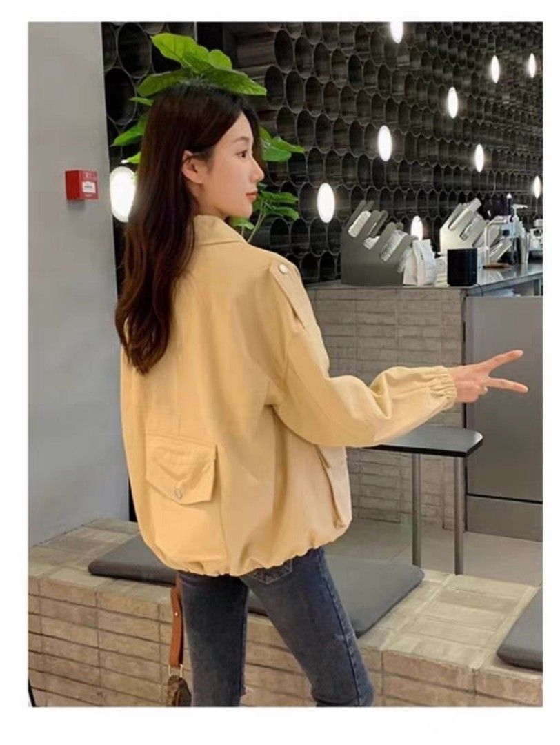 Khaki colour jacket sales