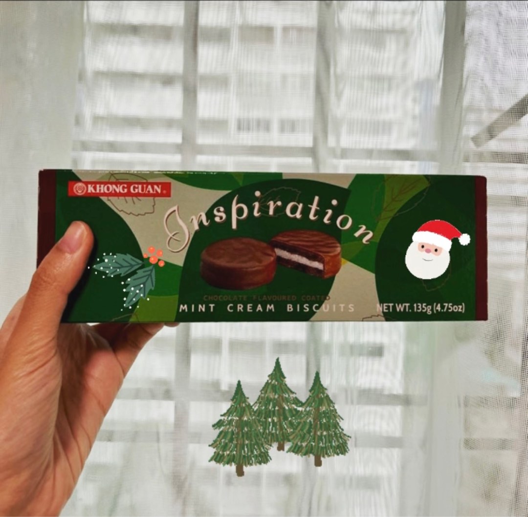 Khong Guan Inspiration Mint Cream Biscuits Chocolate Cookies , Food