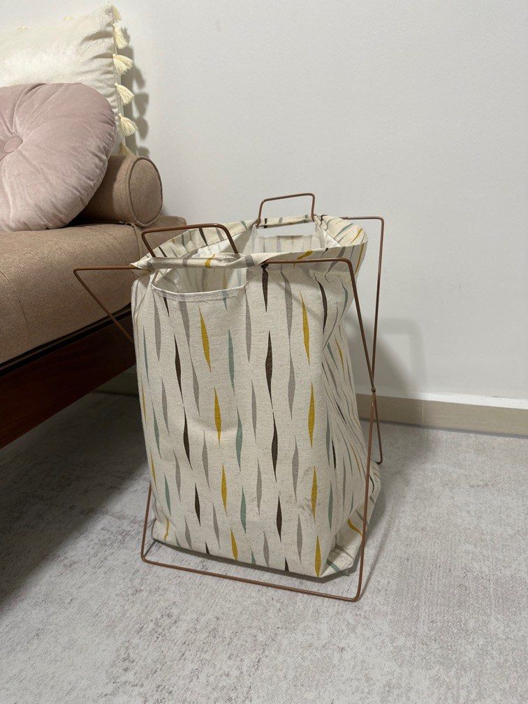 LARGE Canvas Laundry Basket waterproof Furniture Home Living