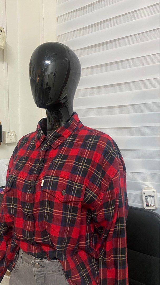 Red and black flannel shirt womens cheap