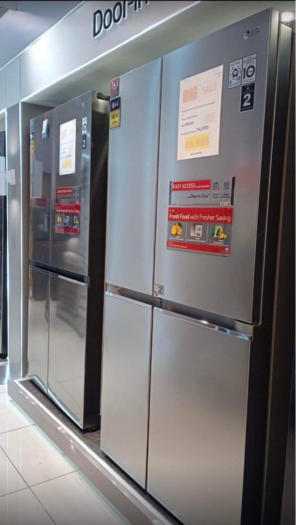 LG SIDE BY SIDE INVERTER REFRIGERATOR RVSB243PZ RVSB245PZ RVSM245NS RVSM245BM GRB22FTQVB, TV