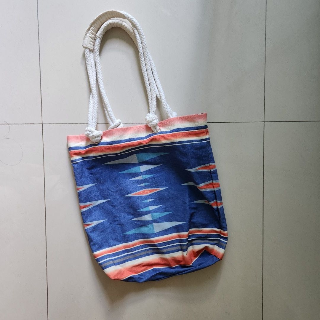 Lightning Cherry Cliff Beach Tote Bag