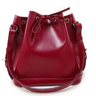 Louis Vuitton LV M40676 Petit Noé NM EPI水波紋皮革束口水桶包.紫紅.停產 現金價$56,000