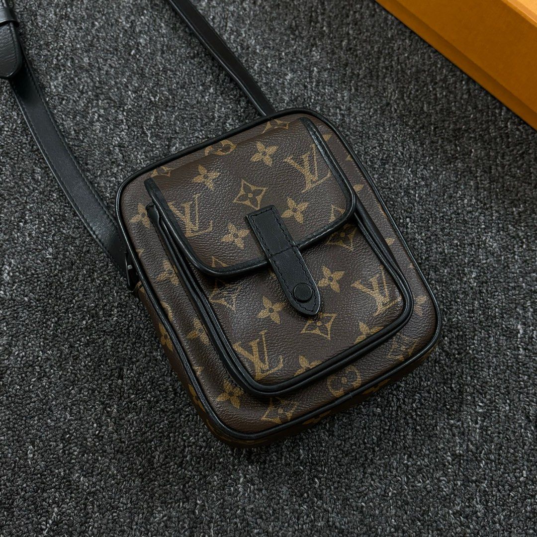 LOUIS VUITTON Monogram Macassar Christopher Wearable Wallet 1302546