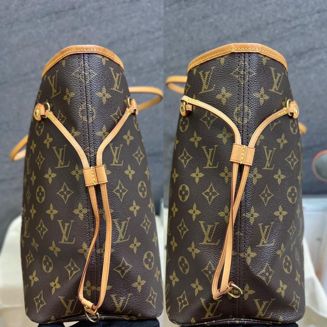 Louis Vuitton Monogram Capri V Neverfull mm Rose Ballerine