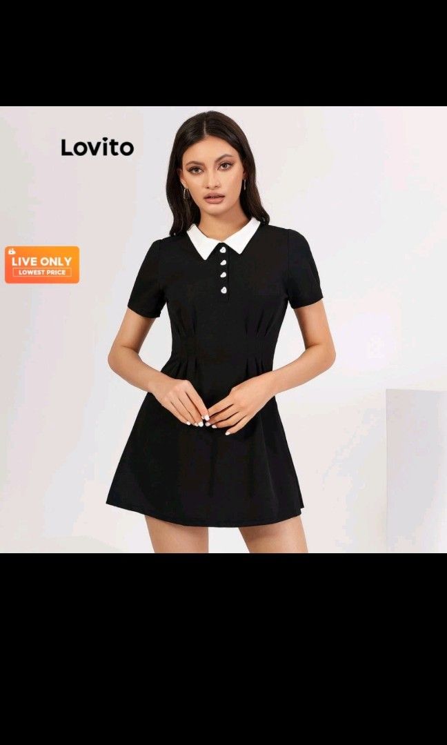 PRETTYLITTLETHINGS Woven Crew Neck Sweat Under Bust Dress, Women's Fashion,  Dresses & Sets, Dresses on Carousell