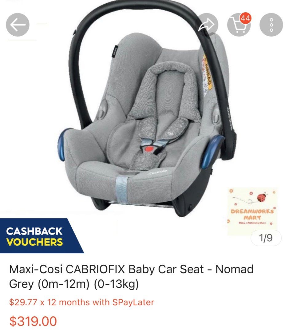 Maxi cosi best sale cabriofix concrete grey