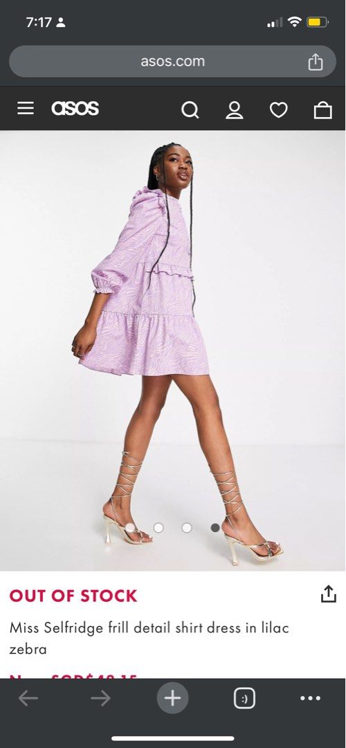 Miss selfridge zebra dress best sale
