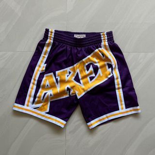 Mitchell Ness Big Face 湖人 短褲 球褲 M號