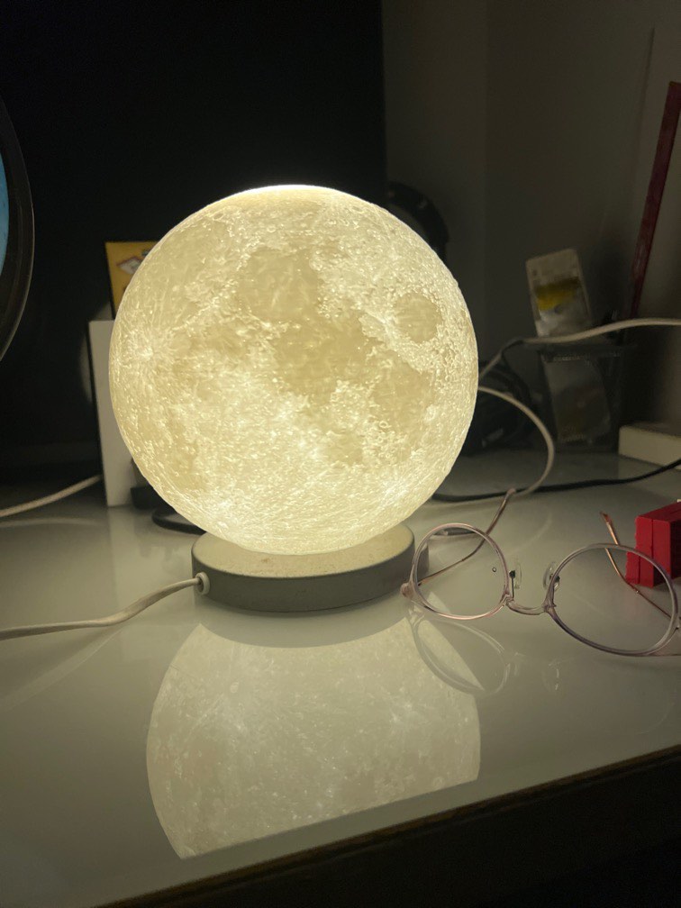 Moon Lamp Shade Furniture Home Living Lighting Fans