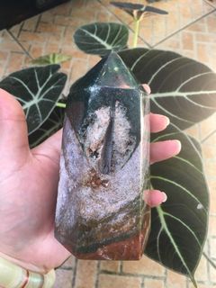 Moss Agate Tower Chunky High Quality 668g