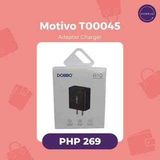 Motivo A10 Black power adapter 2.1 Fast Charging Dual Port Travel Power Adapter/Charger - T00045