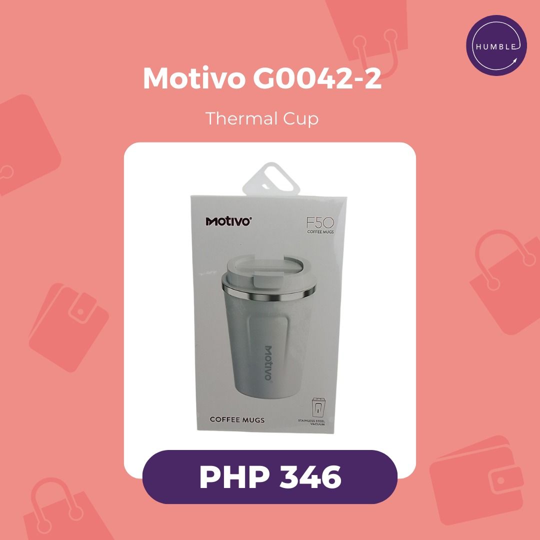 Motivo F50 Stainless Steel Thermal Cup White 380 ml Dark White Thermal