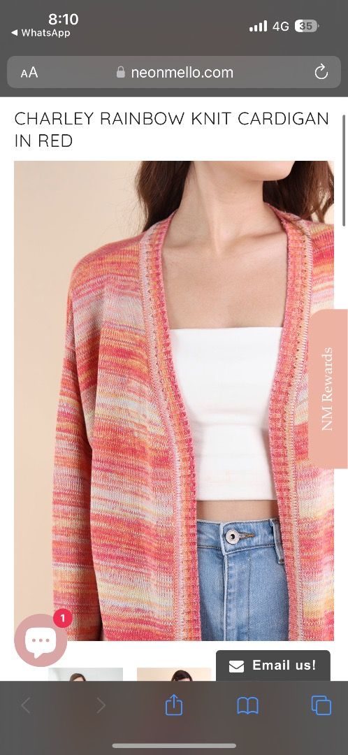 Rainbow knit cheap cardigan