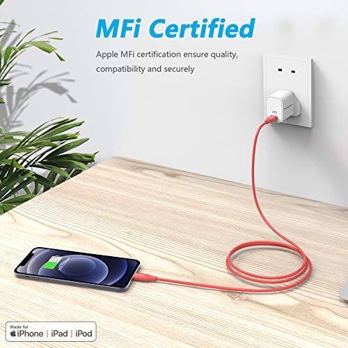 Charger Compatible with iPhone 12/13 iPhone 14 - MFi Apple Certified USB-C  to Lightning Cable with Fast Wall Plug (18W) Quick Charging Power Adapter