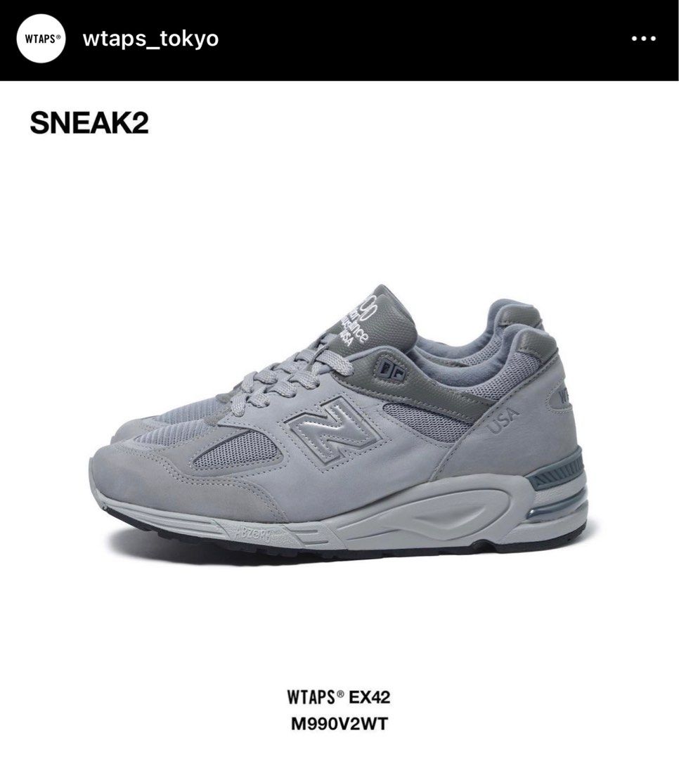 New Balance X Wtaps M990WT2, 男裝, 鞋, 波鞋- Carousell