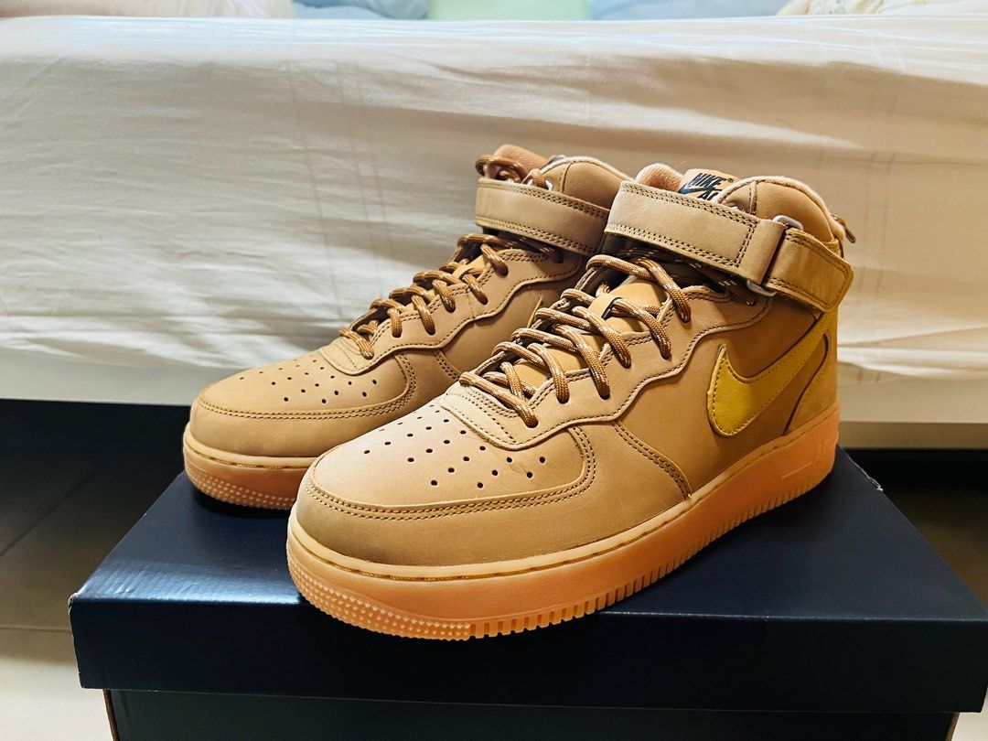 Nike air force 1 mid flax sales