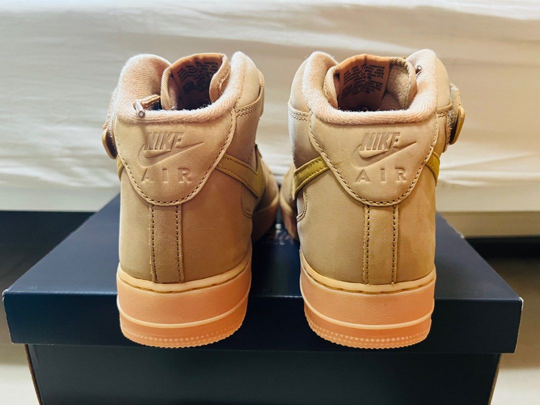 Nike Air Force 1 mid flax wheat gum Men s Fashion Footwear