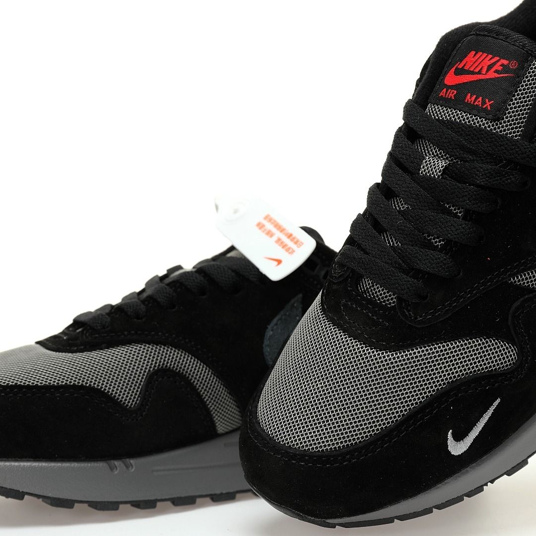 Nike air max 1 red black sale