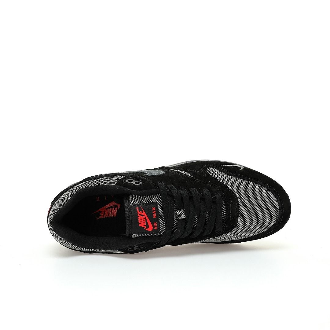 Nike air max best sale 1 black and red