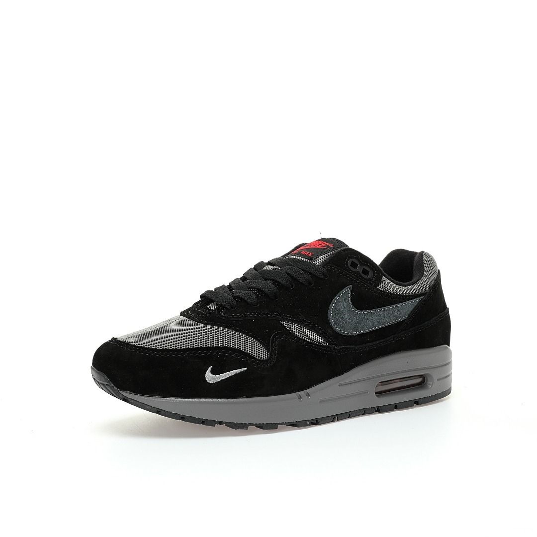 Nike air max 1 black red sale