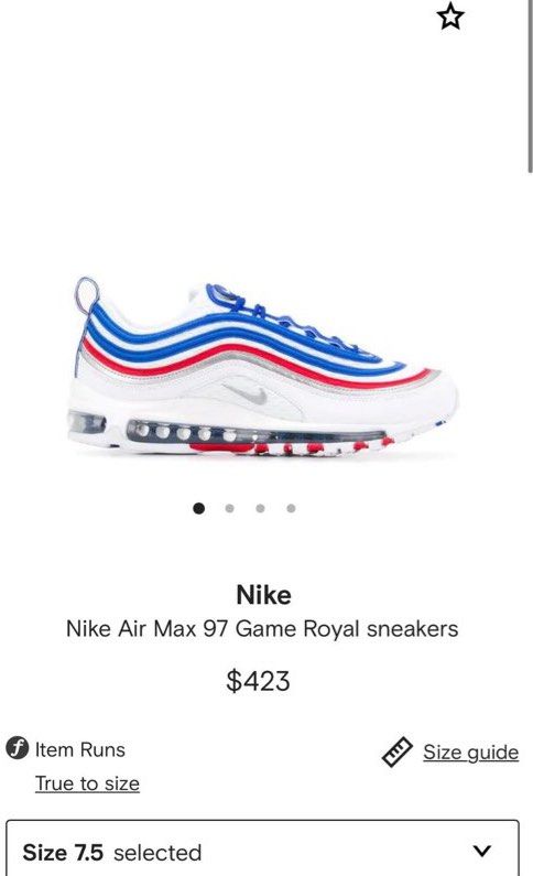 Air max sale 97 size guide