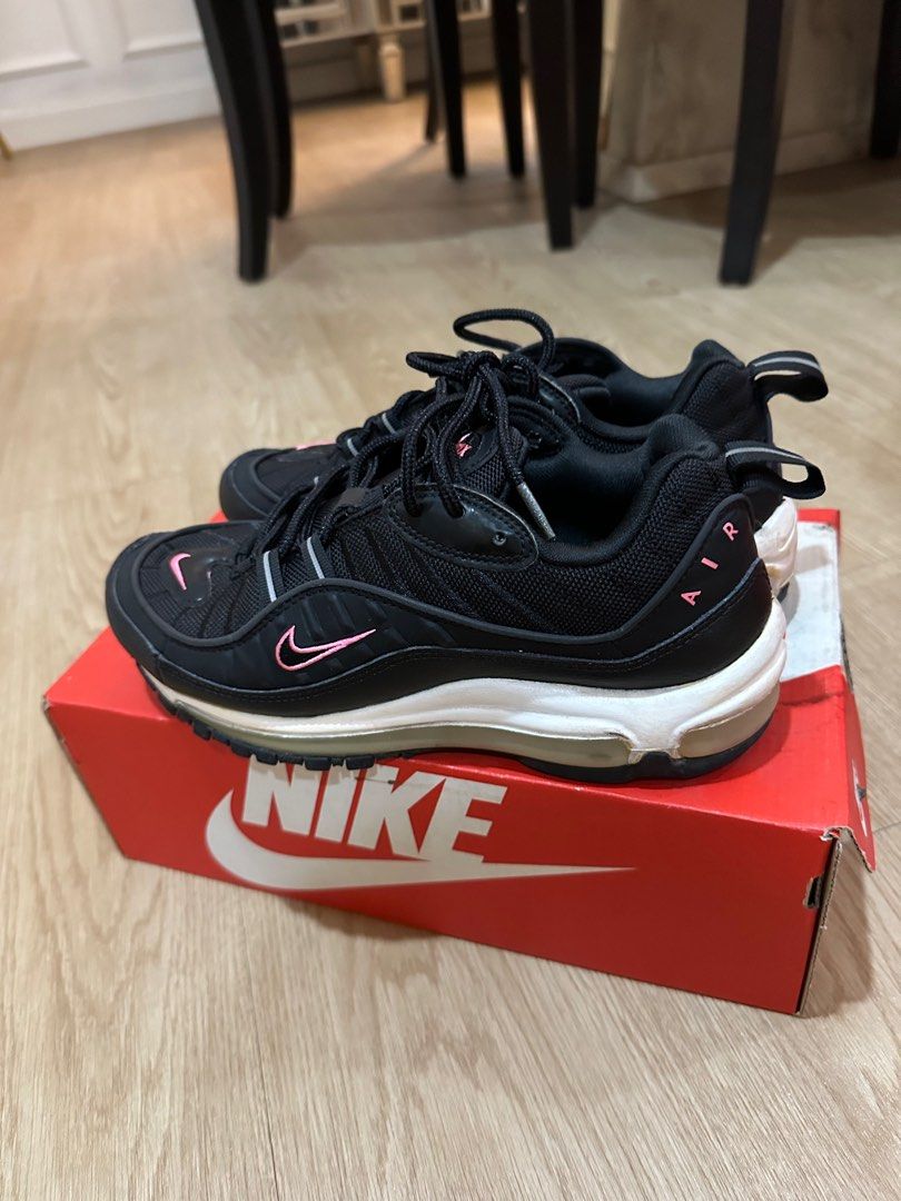 Air max 98 shop womens black and pink